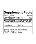 arginine supplement facts