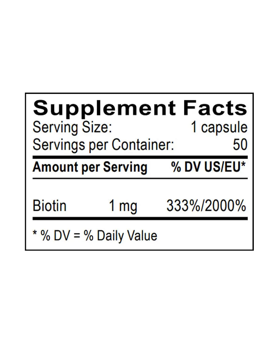 biotin supplement facts