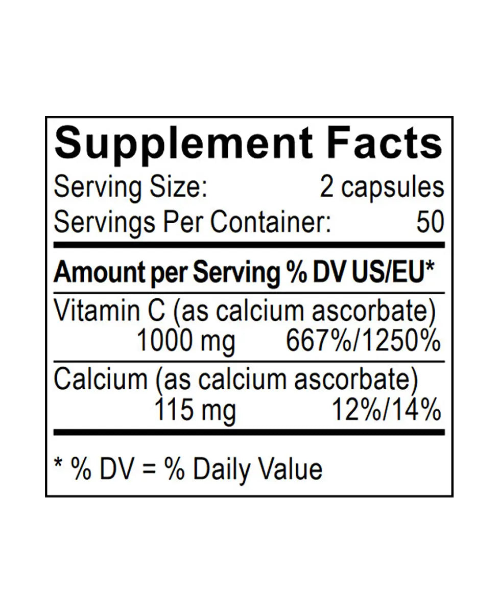 buffered vitamin c supplement facts