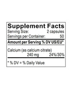 calcium citrate supplement facts