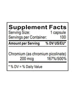 chromium supplement facts