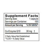 co-enzyme q10 30 supplement facts