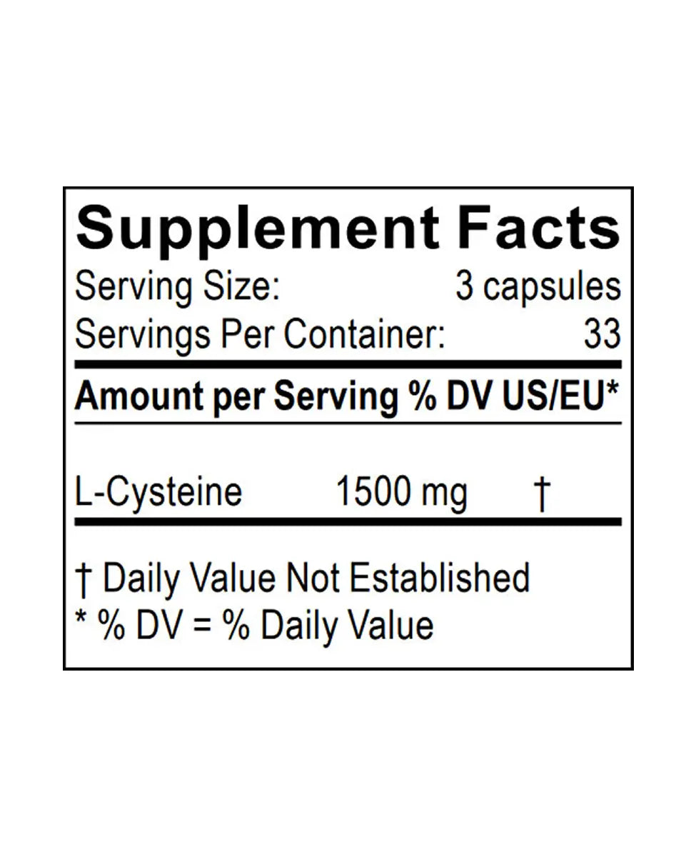 cysteine supplement facts