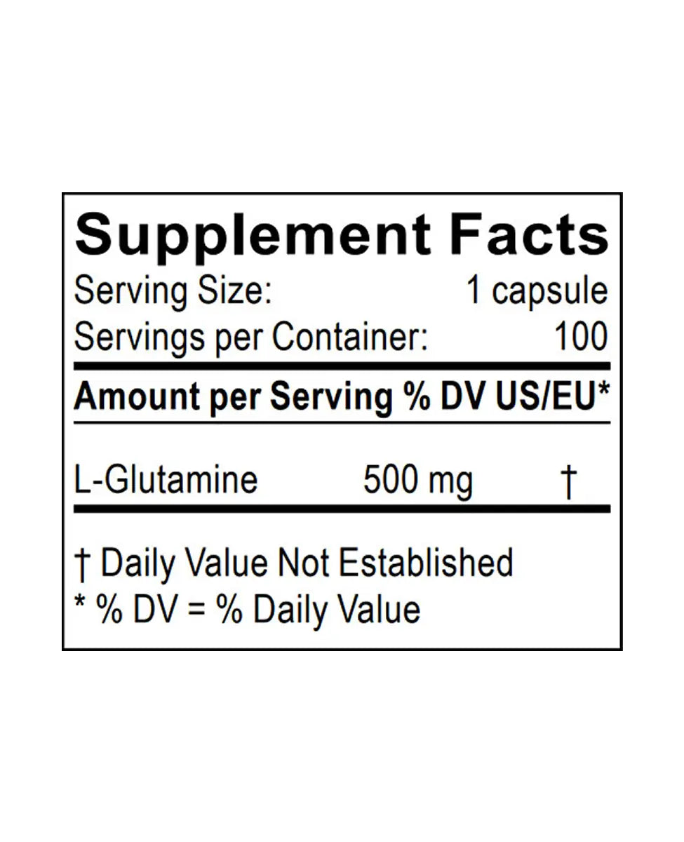 glutamine supplement facts