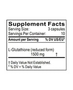 glutathione supplement facts