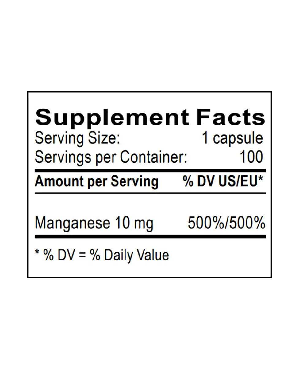 manganese supplement facts