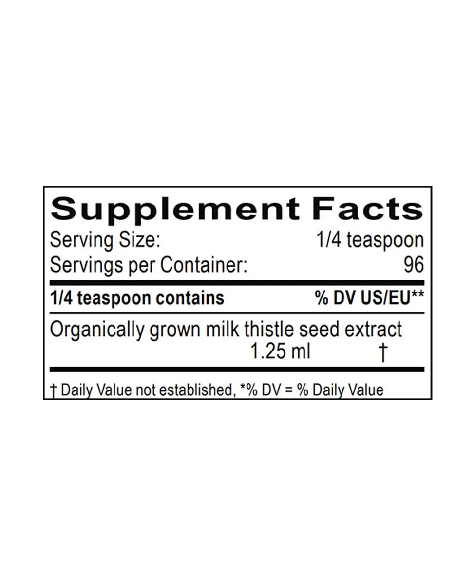 milk thistle tincture supplement facts