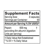 pepsin supplement facts