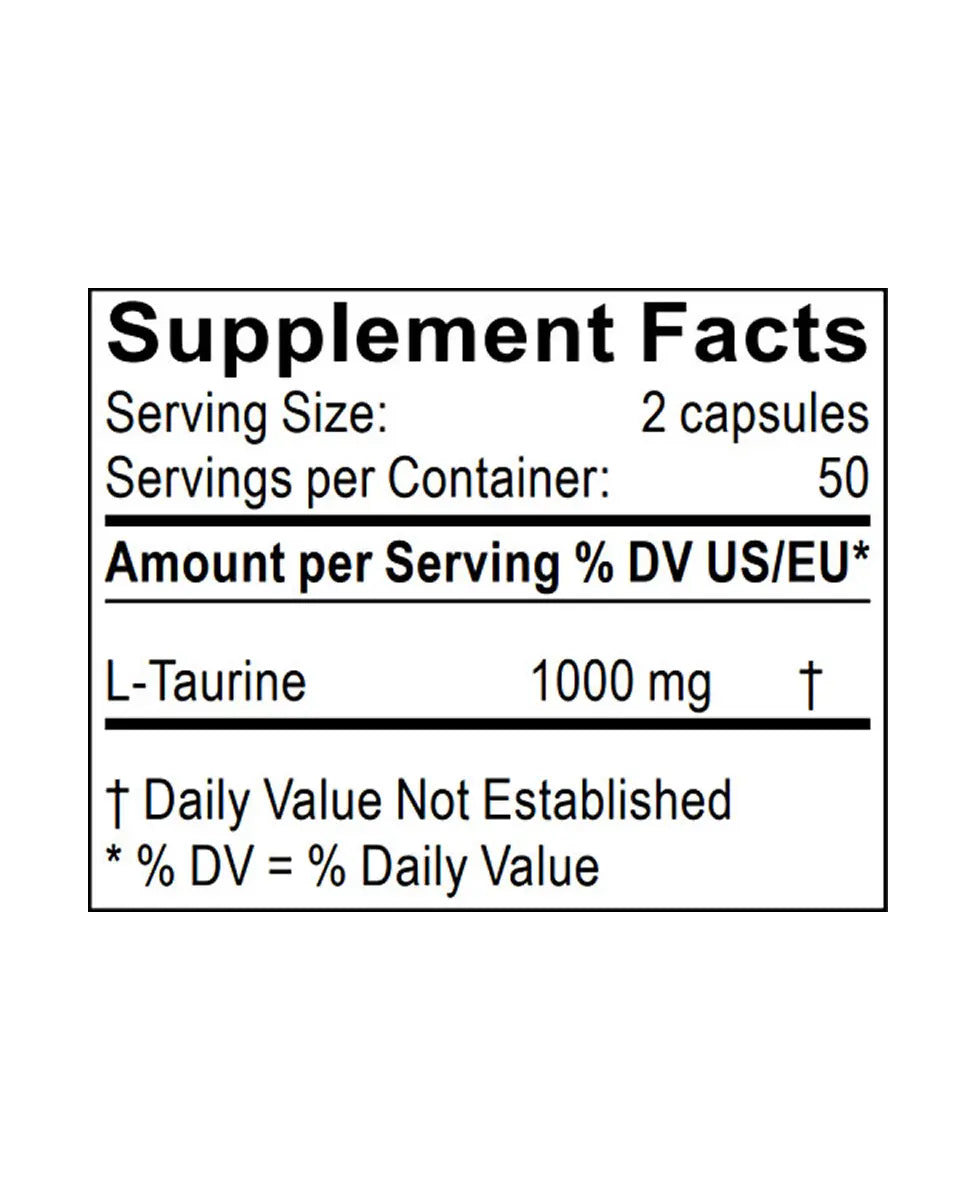 taurine supplement facts