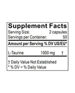 taurine supplement facts