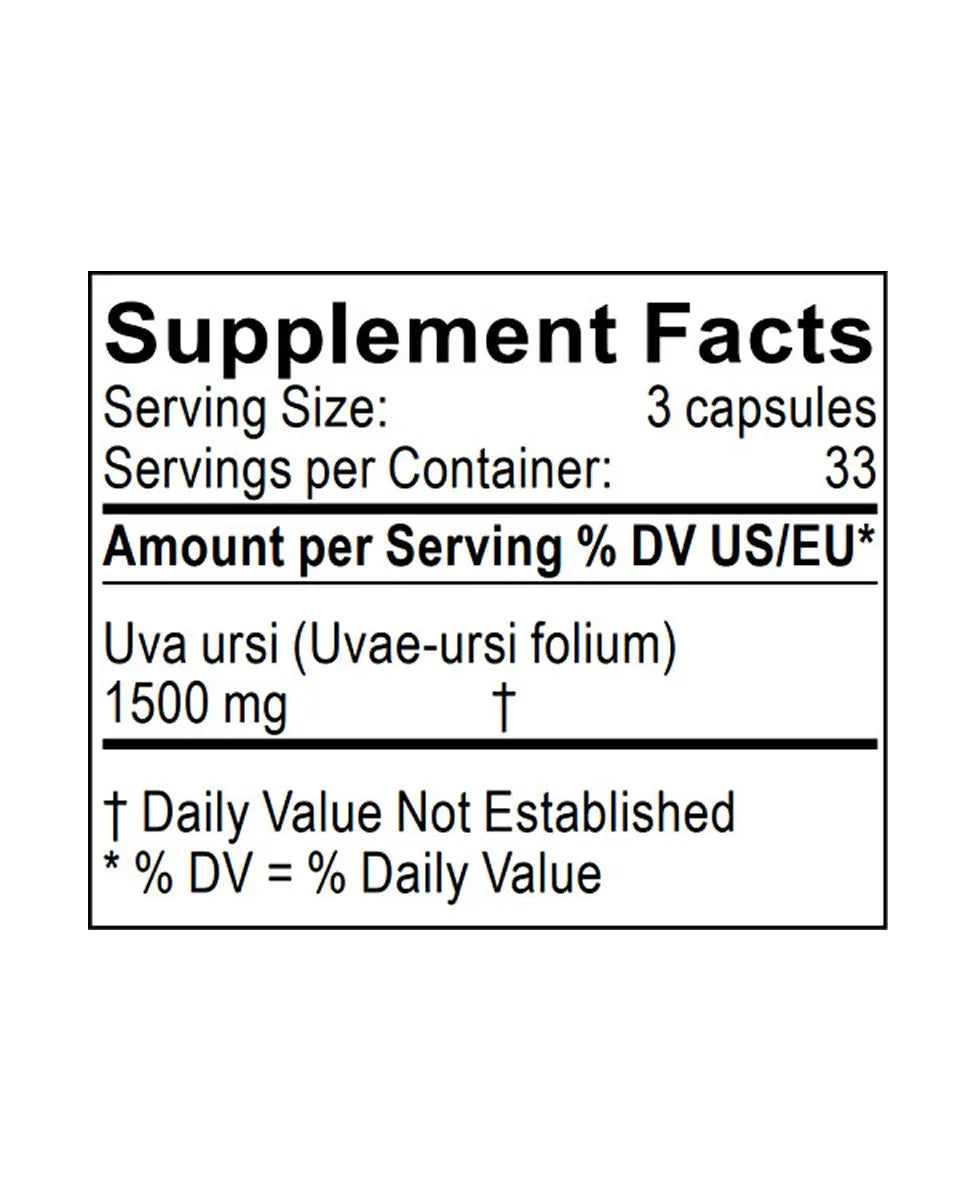 uva ursi supplement facts