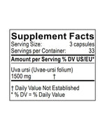 uva ursi supplement facts