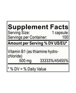 vitamin b1 supplement facts