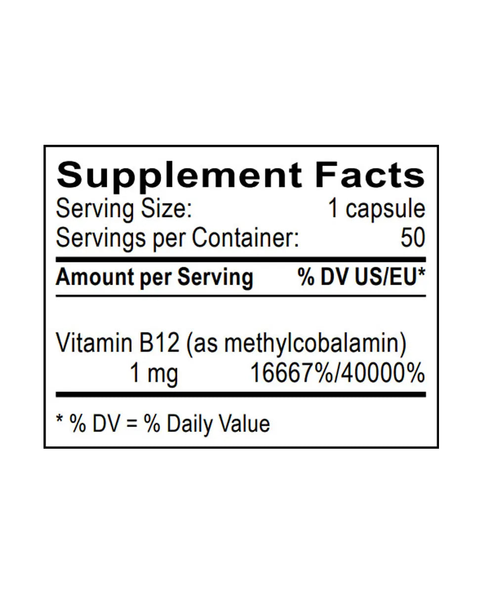 vitamin b12 supplement facts