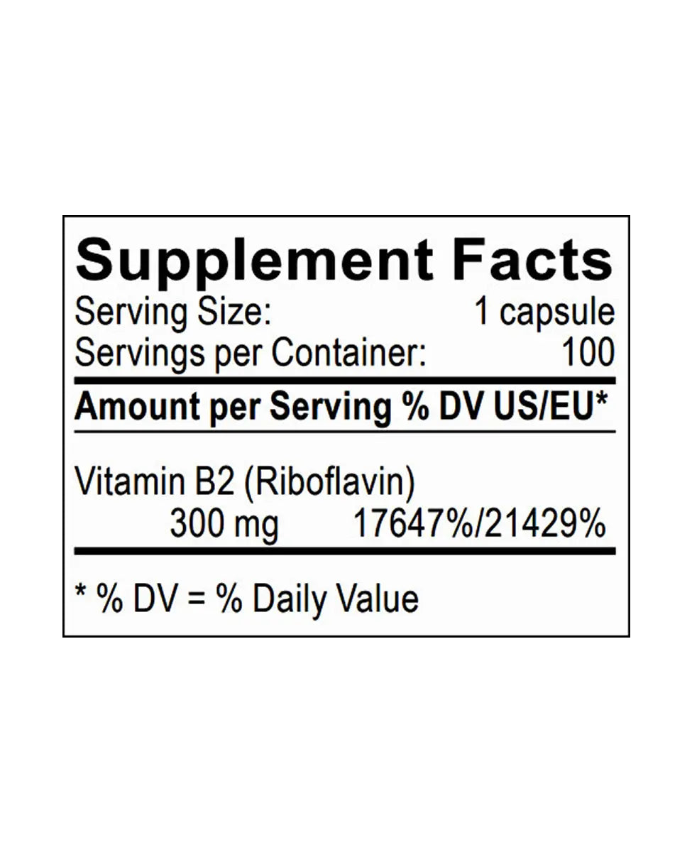 vitamin b2 supplement facts