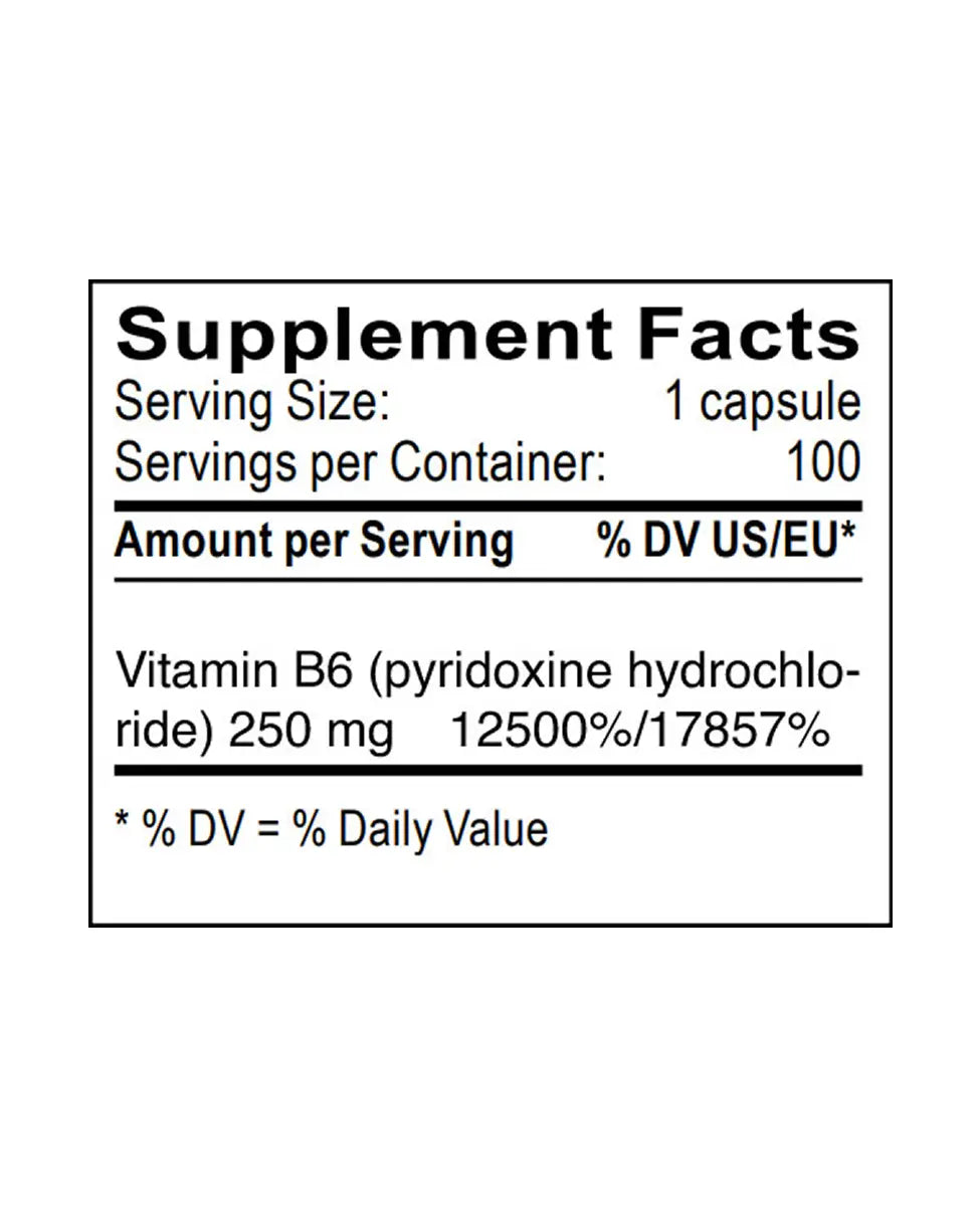 vitamin b6 supplement facts