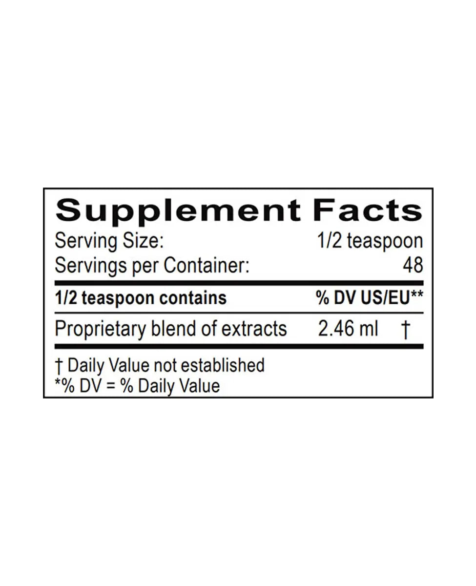 weight control tincture supplement facts