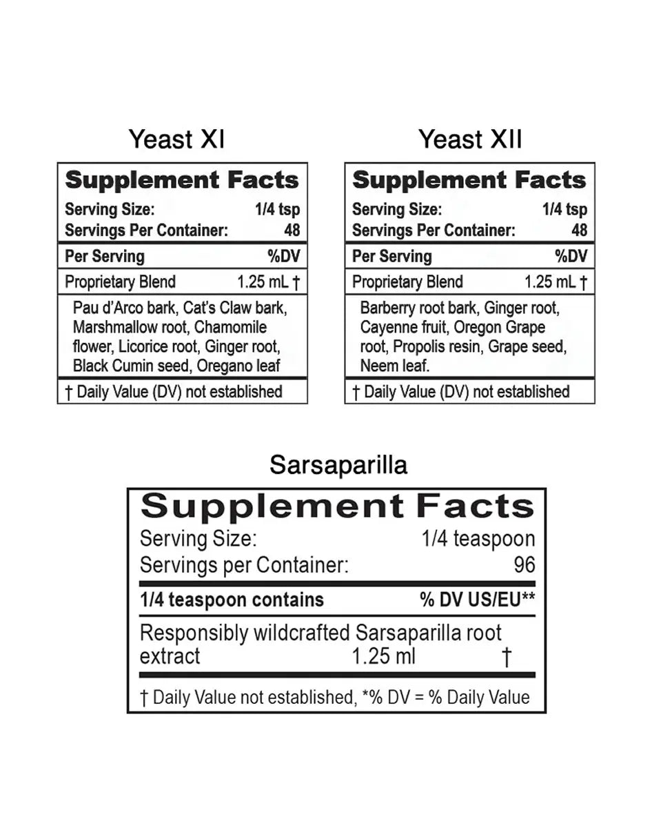 yeast x package supplement facts