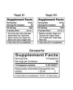 yeast x package supplement facts